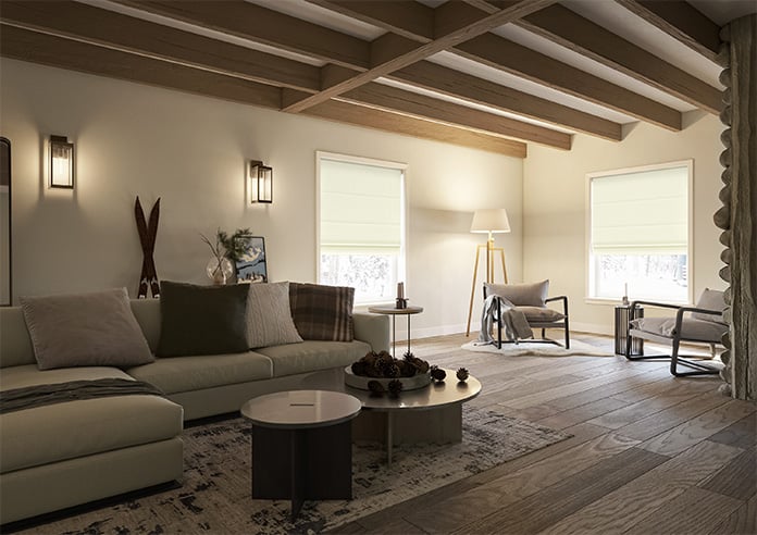 Akoya Faux Silk, Lustre Chiffon - Motorised Roman Blind - Image 6